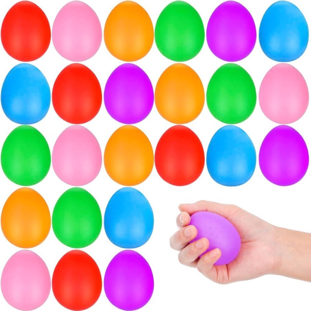 Easter Eggs Stress Ball Toys Kids 24 PCS Easter Basket Squishy Party Favors OW